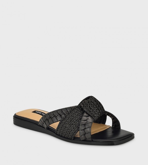 OLSON Braided Strap Flat Sandals
