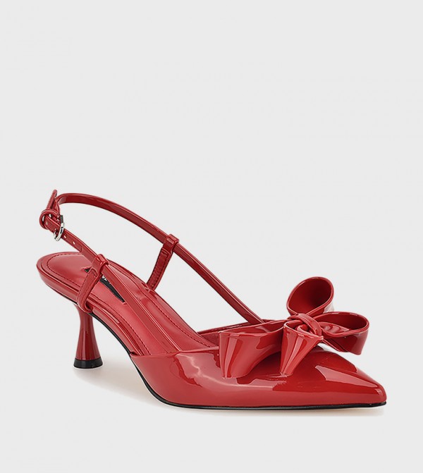 RASKA Appliqued Slingback Pumps