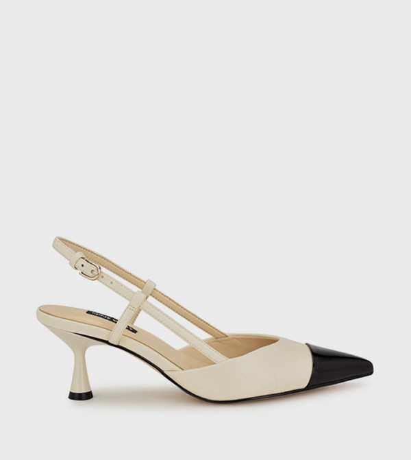 RIZZY Cap Toe Slingback Pumps