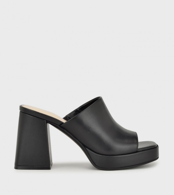 TUNEA Peep Toe Block Heel Sandals