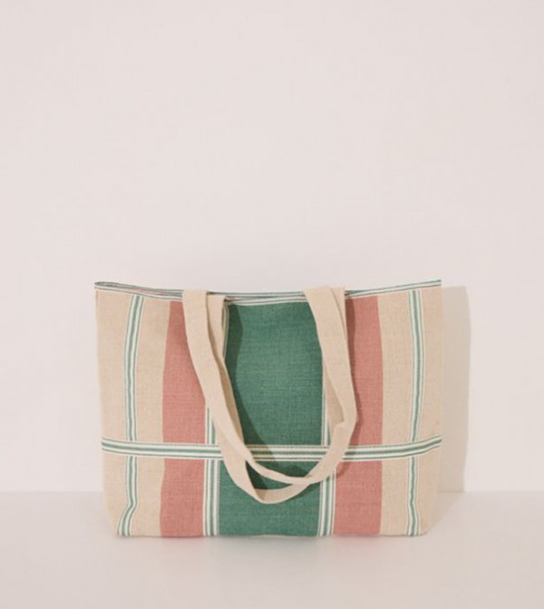 Color Block Tote Bag