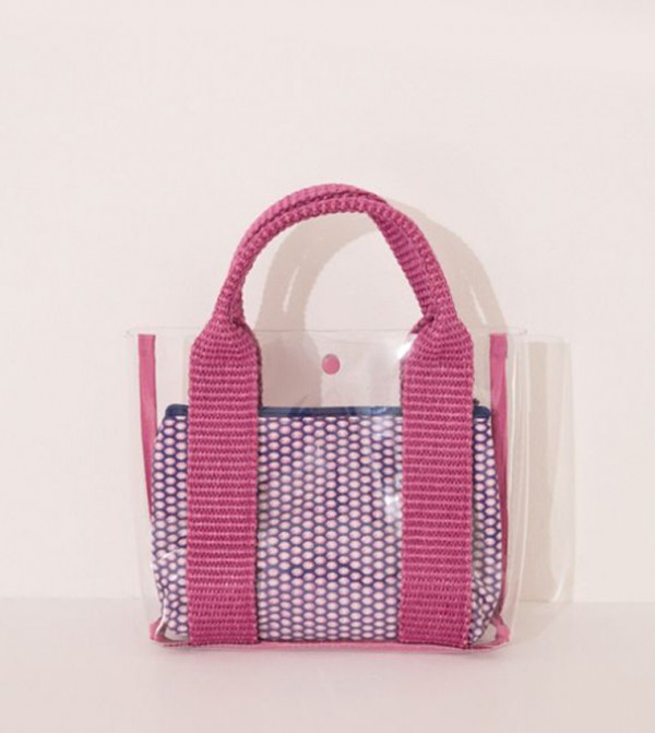 Printed Mini Tote Bag with Pouches