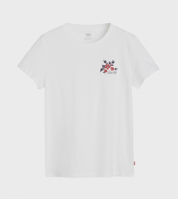 Embroidered Short Sleeves Casual T-Shirt