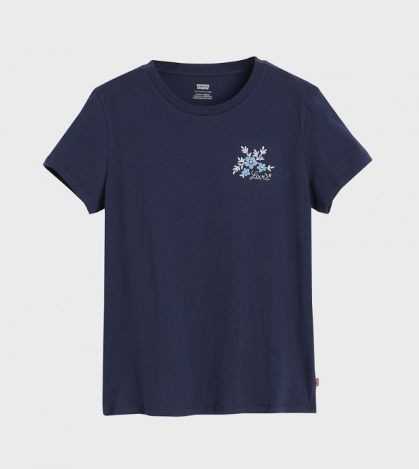 Embroidered Short Sleeves Casual T-Shirt