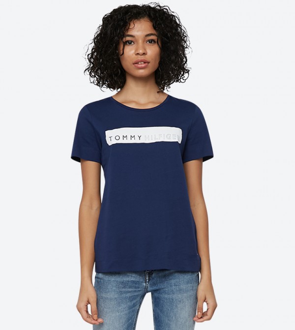 Tommy hilfiger allie crew neck sales tee