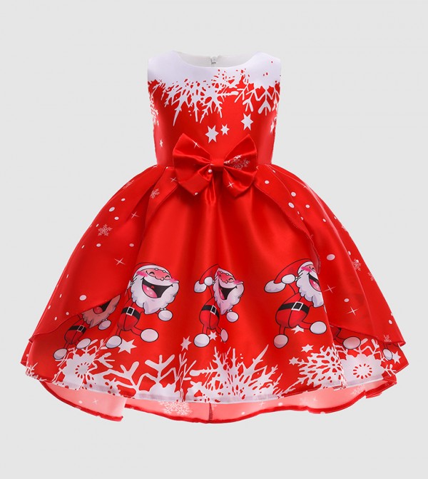Christmas and New Year Theme Fit and Flare Dress
