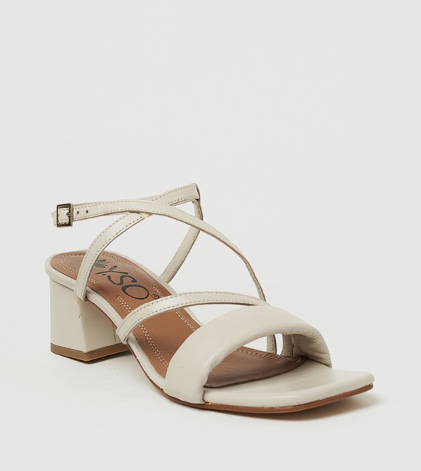 THEROS Open Toe Heel Sandals