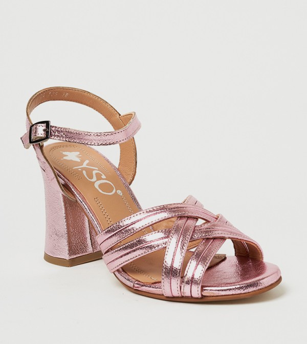 BELCH Criss-Cross Strap Heel Sandals