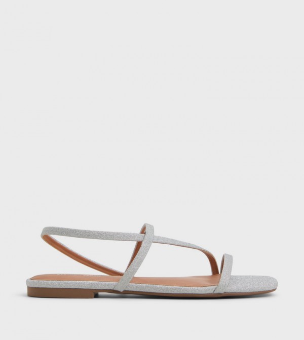 ZERAH Shimmer Slingback Flat Sandals