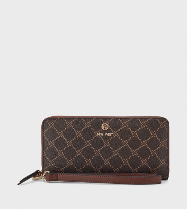 Patterned Zip Around Long Wallet