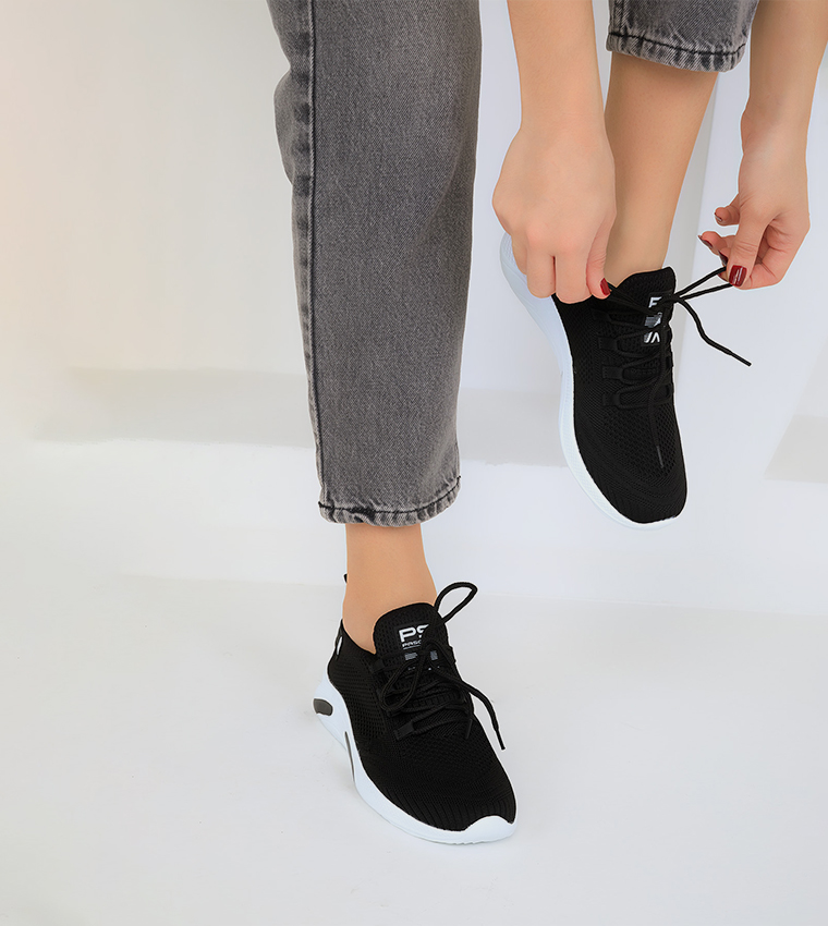 Knitted Casual Lace Up Shoes