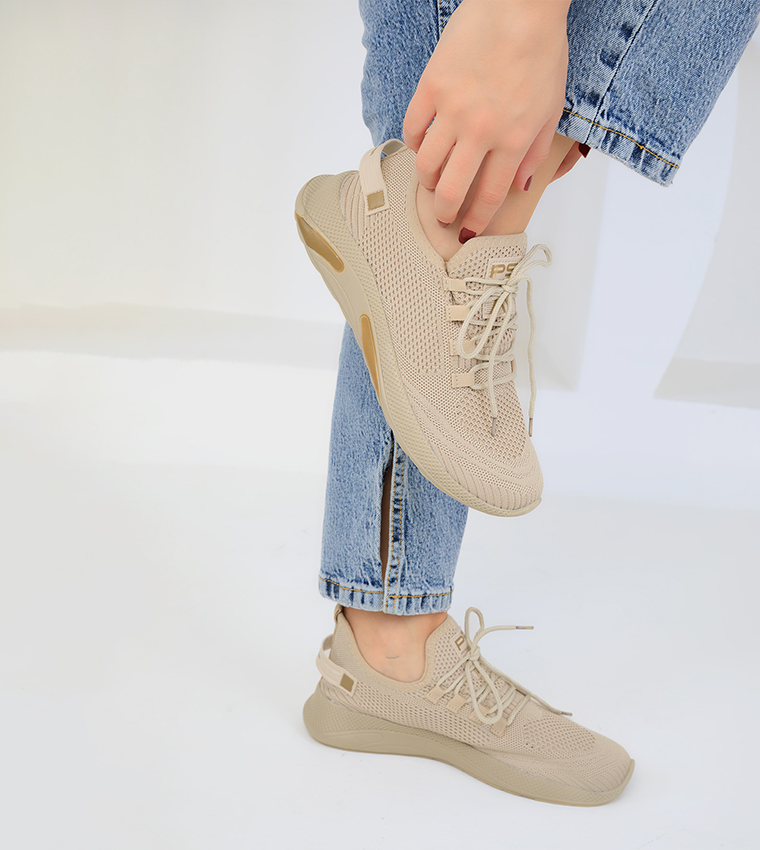 Knitted Casual Lace Up Shoes