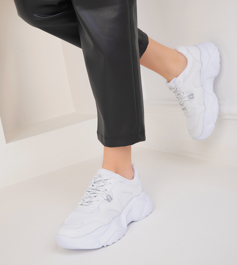 Round toe Chunky Platform Sneakers