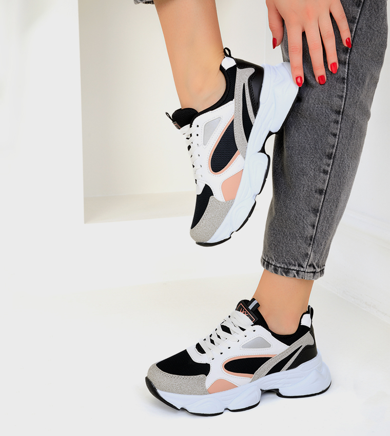 Buy SOHO Color Block Lace Up Sneakers In Multiple Colors 6thStreet UAE