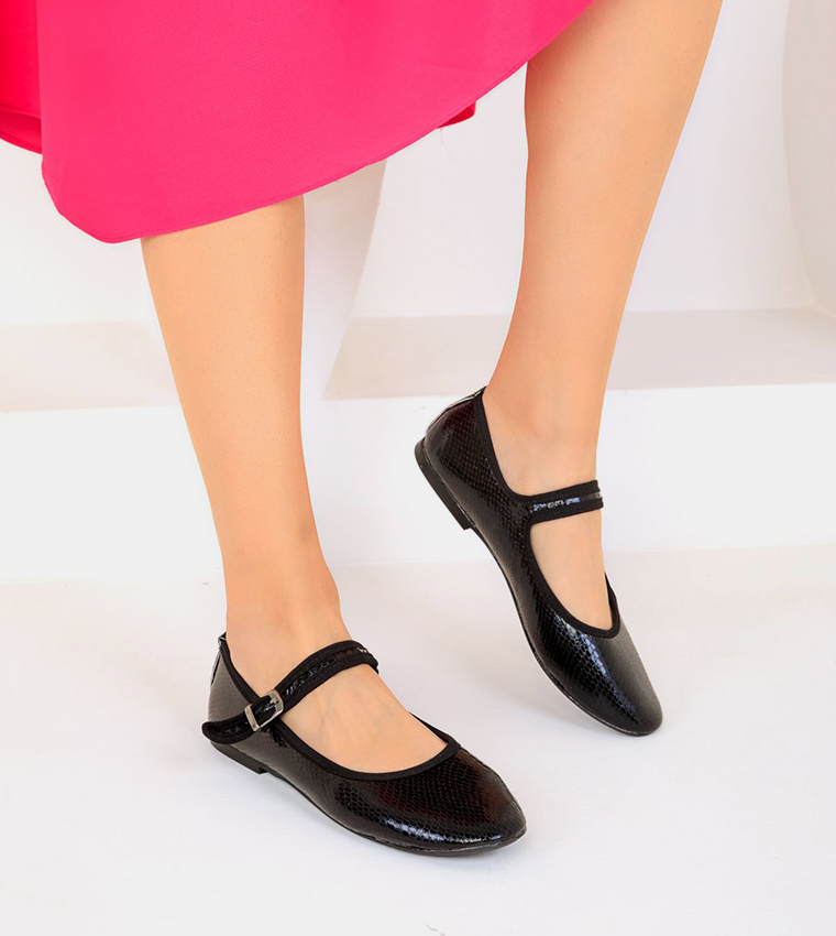 Snakeskin Mary Jane Shoes