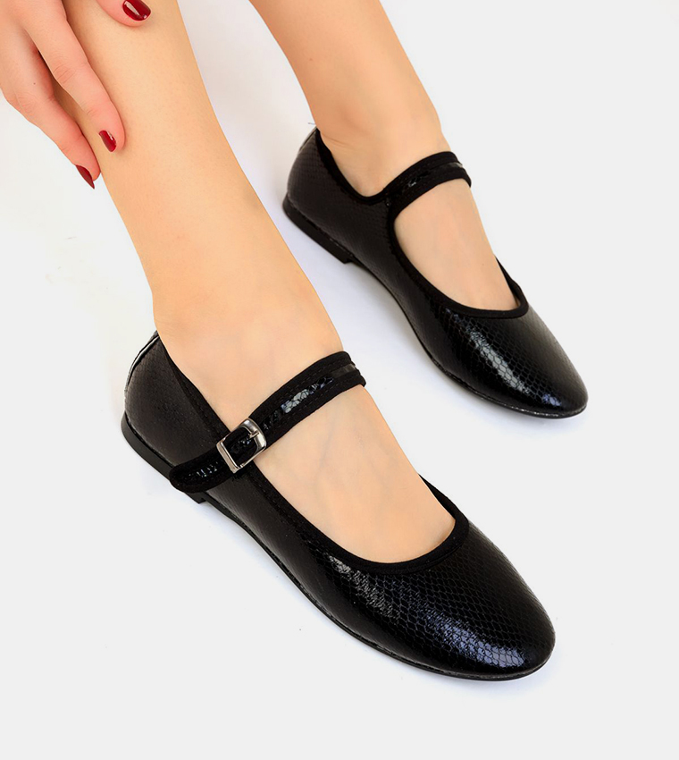 Snakeskin Mary Jane Shoes