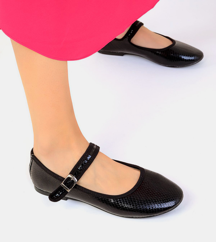 Snakeskin Mary Jane Shoes