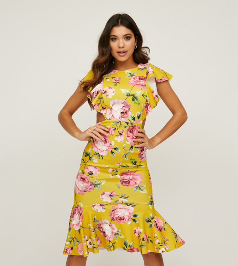 Little mistress yellow dress deals