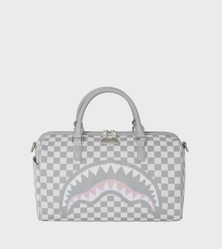 Knit Sharks In Paris In Cream Mini Duffle