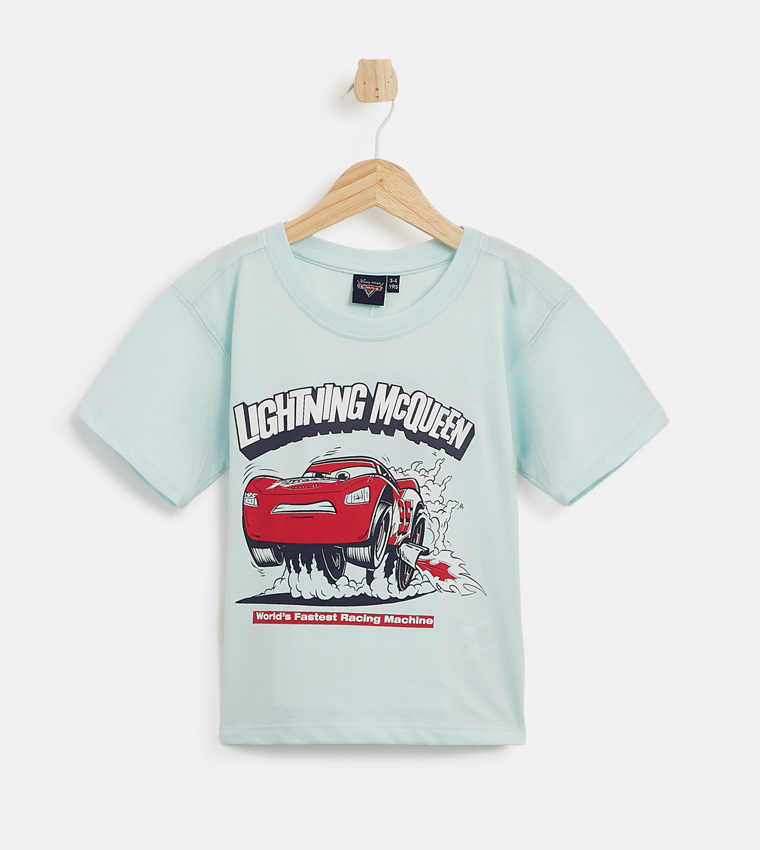 تيشيرت كاجوال بطبعة وكم قصير