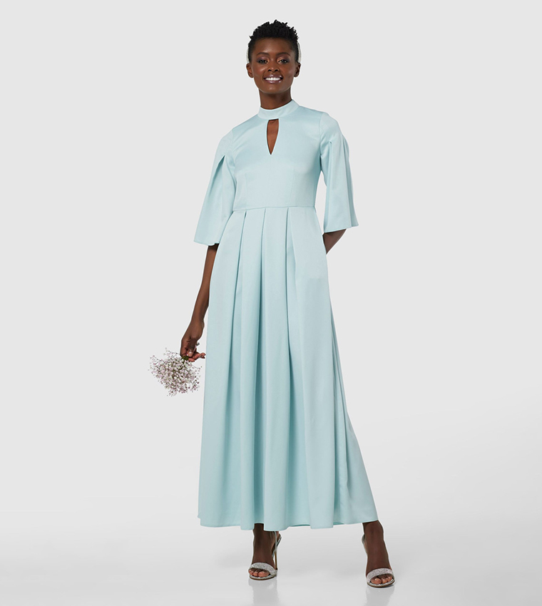 Mock Neck Maxi Dress