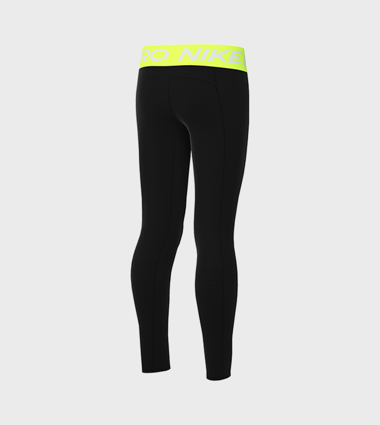 black and lime green nike leggings