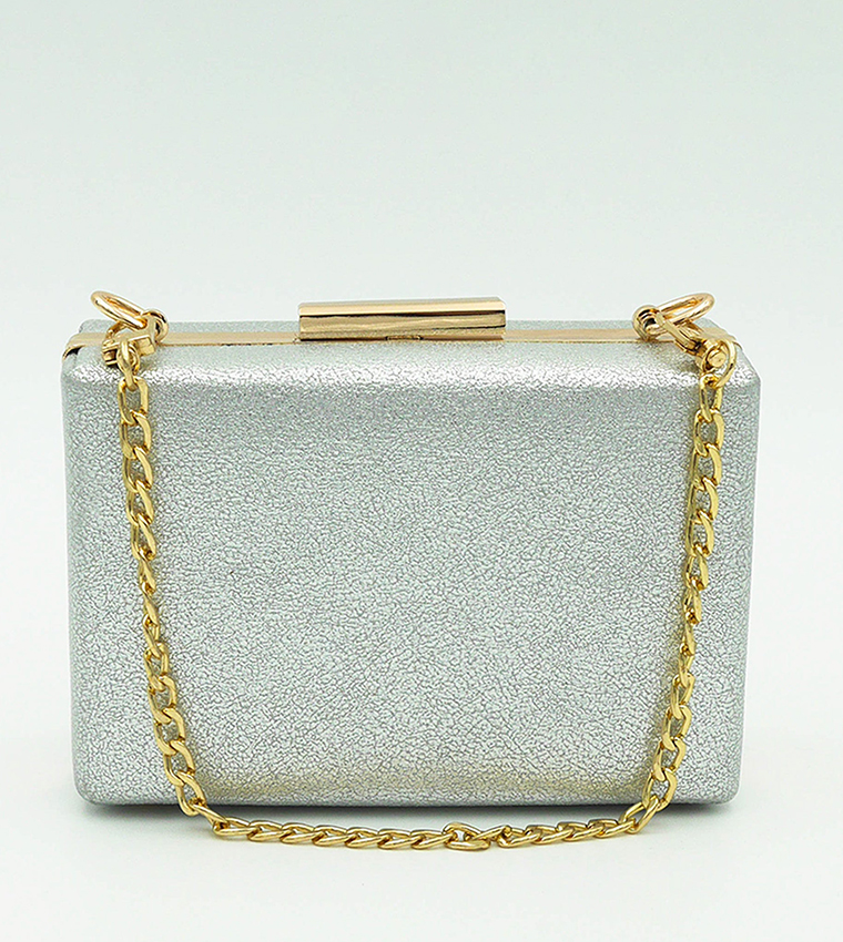 Aliza Red-Maroon Box Clutch main image 1
