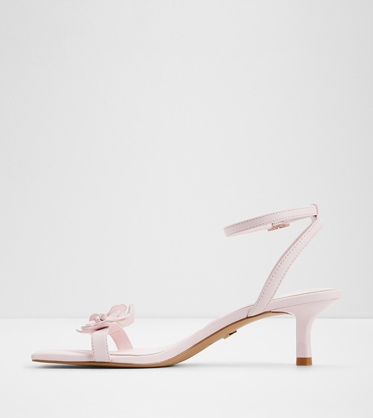 Buy Aldo DAISYROSE Floral Applique Heeled Sandals In Pink