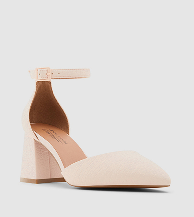 Daliaa White Women's Block Heels