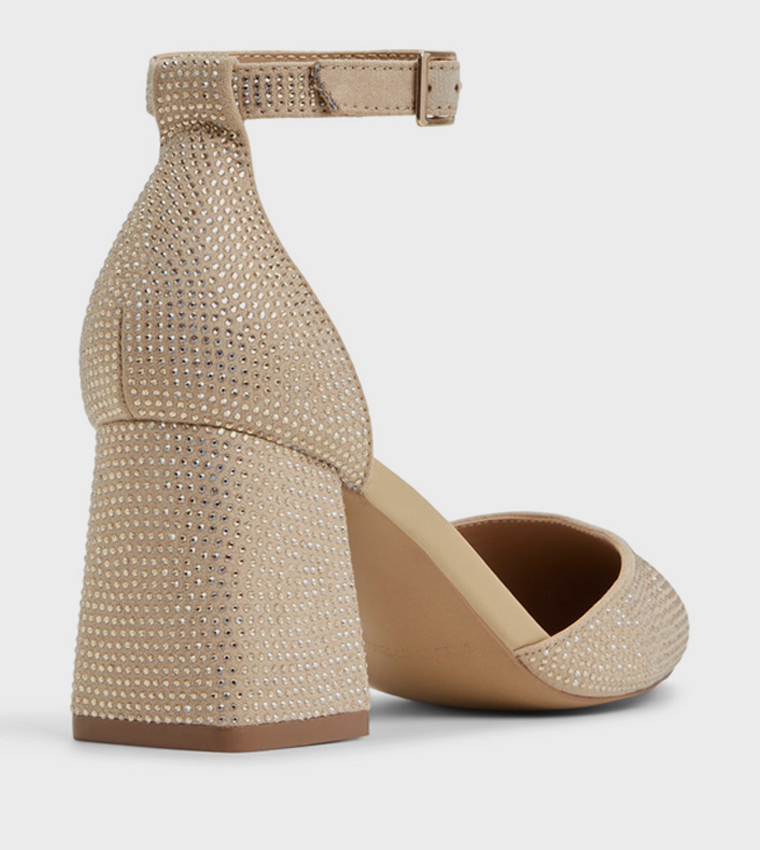 DALIAA Ankle Strap Heeled Sandals