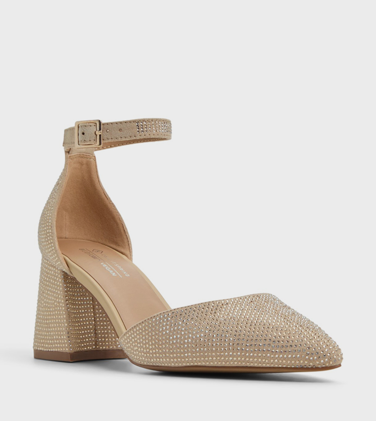 DALIAA Ankle Strap Heeled Sandals