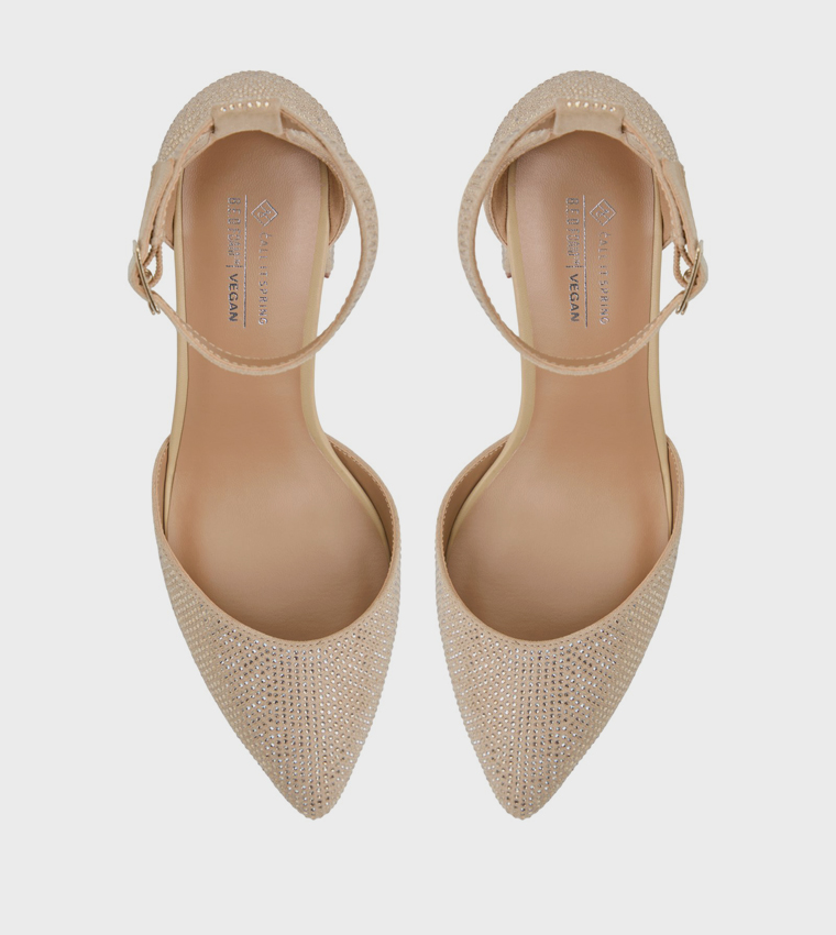 DALIAA Ankle Strap Heeled Sandals