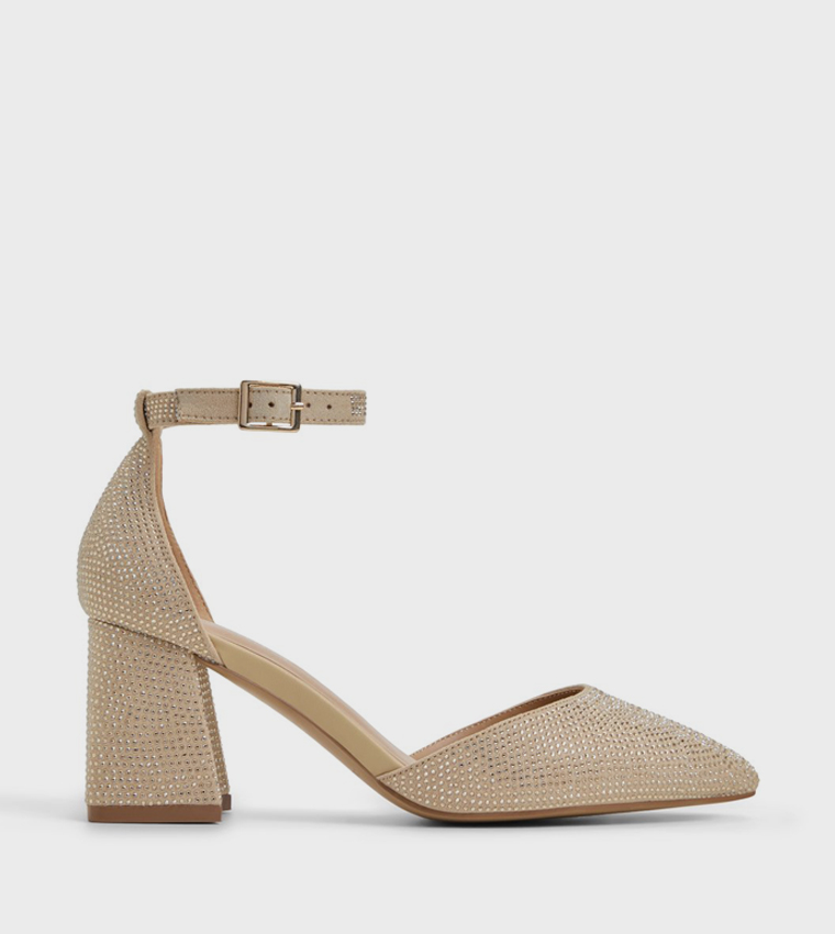 DALIAA Ankle Strap Heeled Sandals