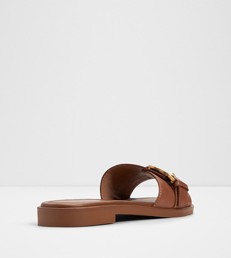DALLAEDAR Metal Accent Flat Sandals