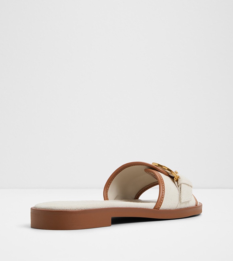 DALLAEDAR Metal Accent Flat Sandals