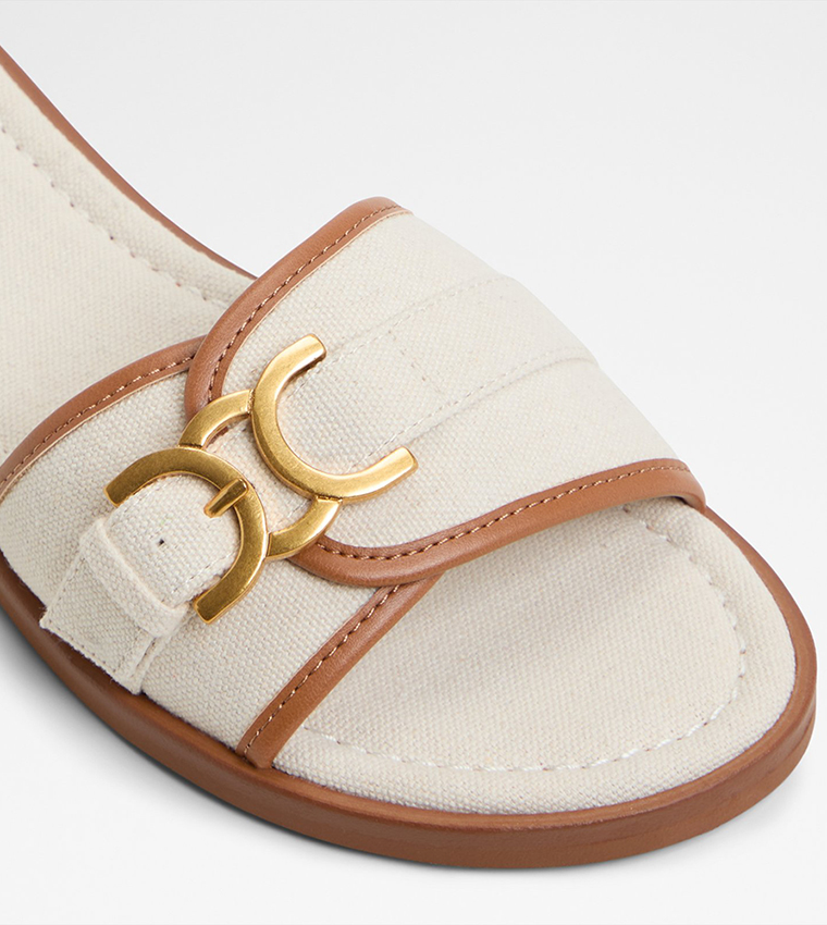DALLAEDAR Metal Accent Flat Sandals