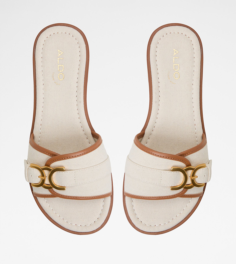 DALLAEDAR Metal Accent Flat Sandals