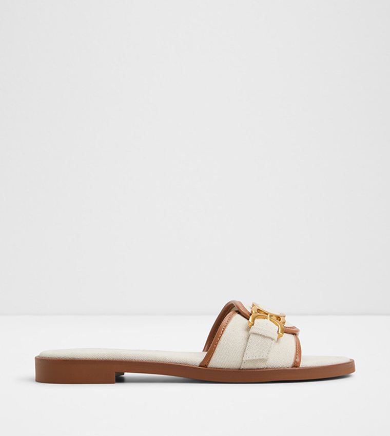 DALLAEDAR Metal Accent Flat Sandals