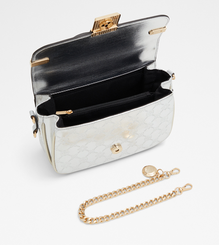 DALLANNA Embossed Crossbody Bag with Key Chain