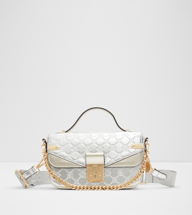 DALLANNA Embossed Crossbody Bag with Key Chain