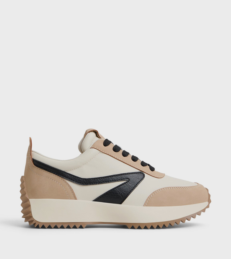 DANIE Color Block Lace Up Sneakers