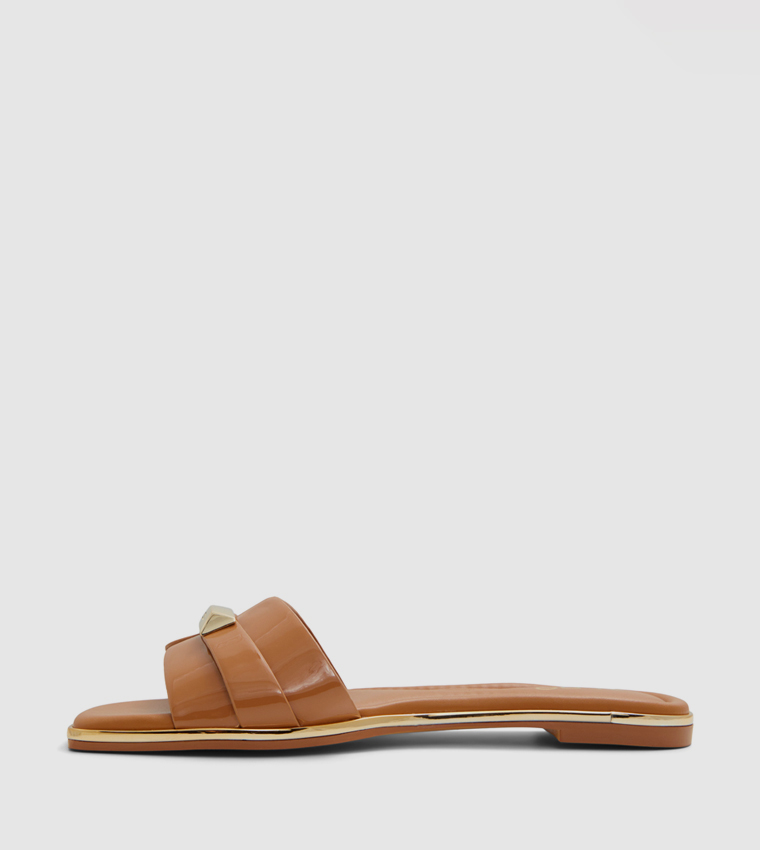 DARINE Metal Accent Slide Sandals