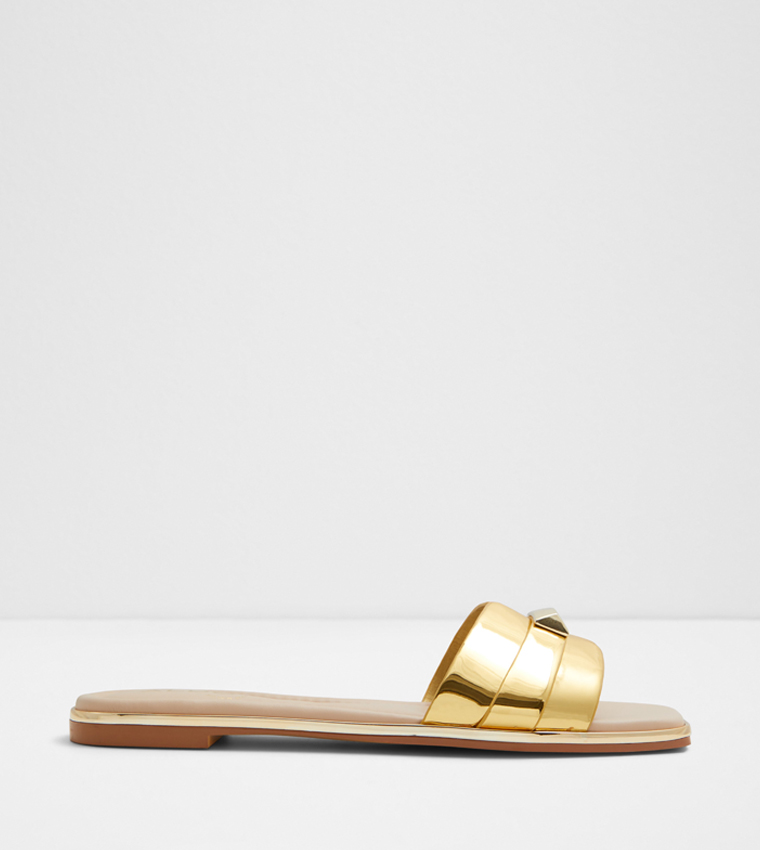 Aldo gold hot sale slides