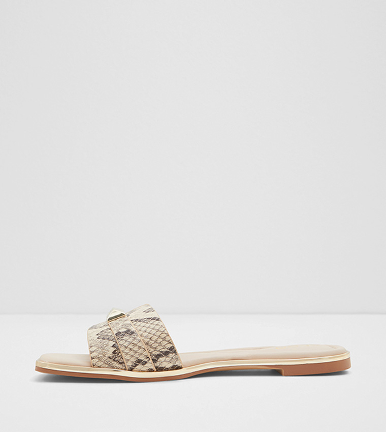 Darine Square Toe Flat Sandals-Flex Collections 