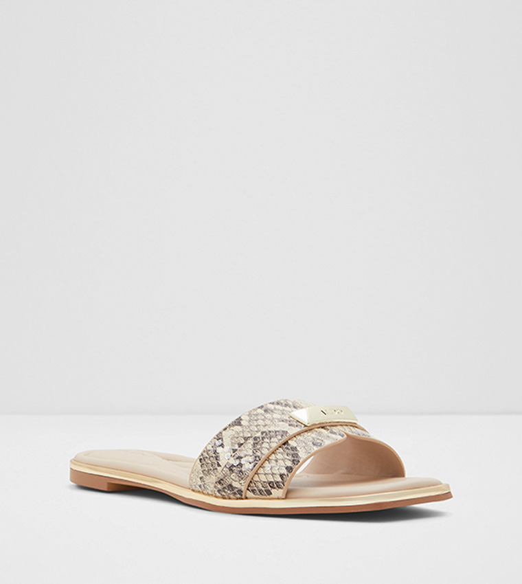 Darine Square Toe Flat Sandals-Flex Collections 