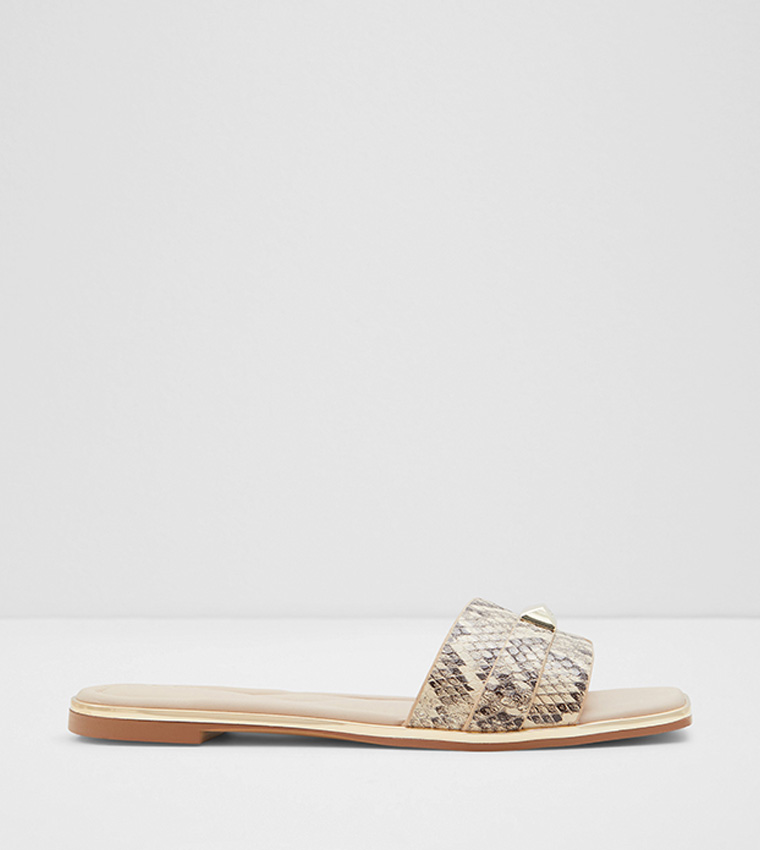 Darine Square Toe Flat Sandals-Flex Collections 