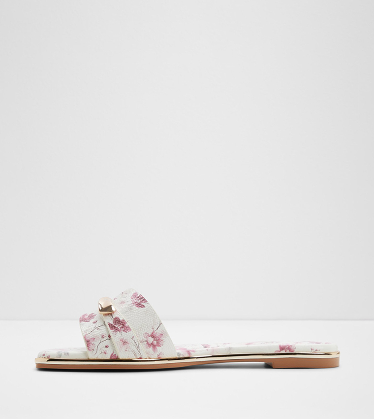 DARLINA Print Open Toe Flat Sandals