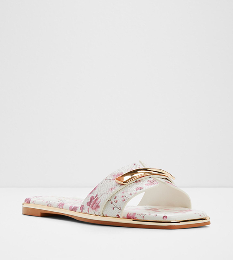 DARLINA Print Open Toe Flat Sandals