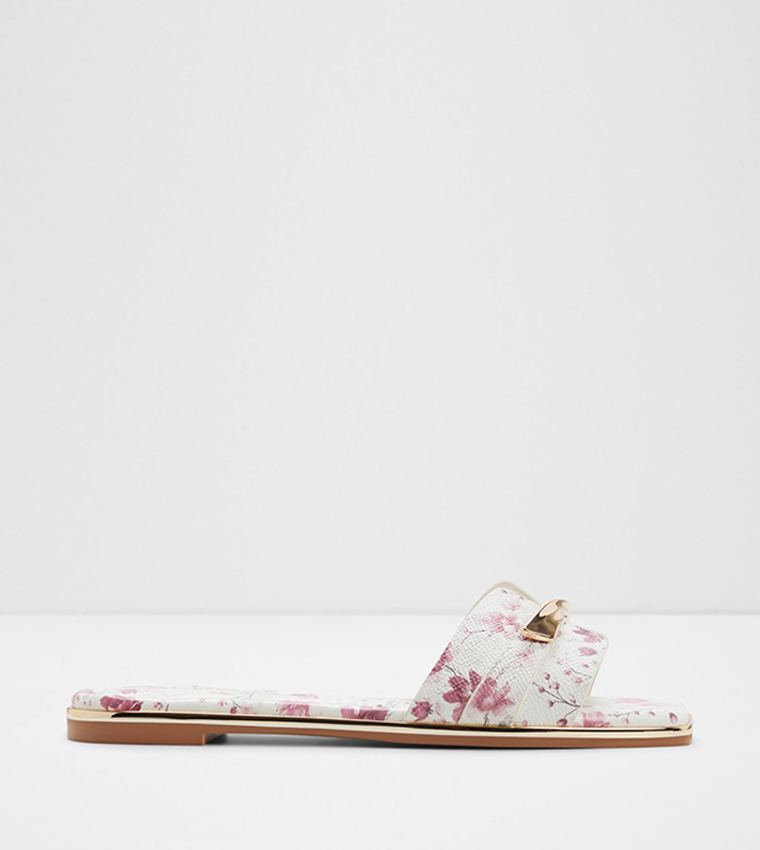 DARLINA Print Open Toe Flat Sandals