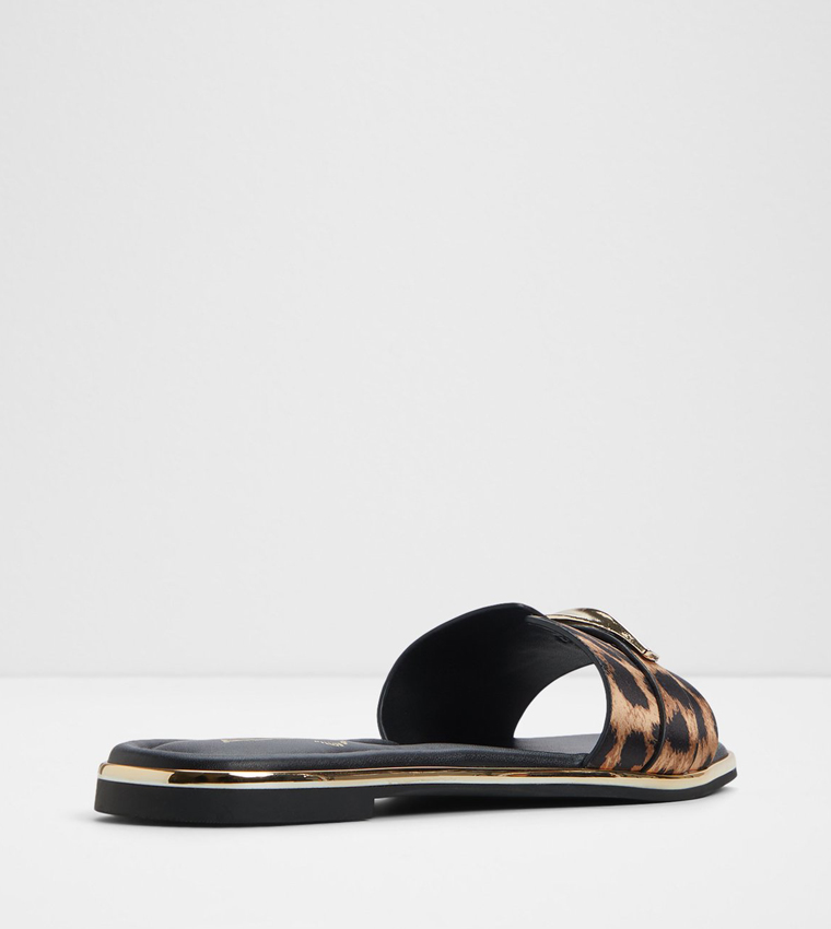 DARLINA Animal Printed Flat Sandals
